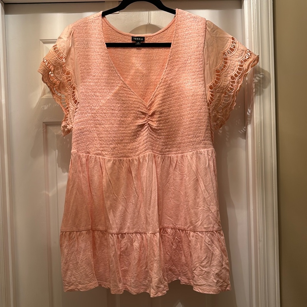 Torrid Pink Short Sleeve Top